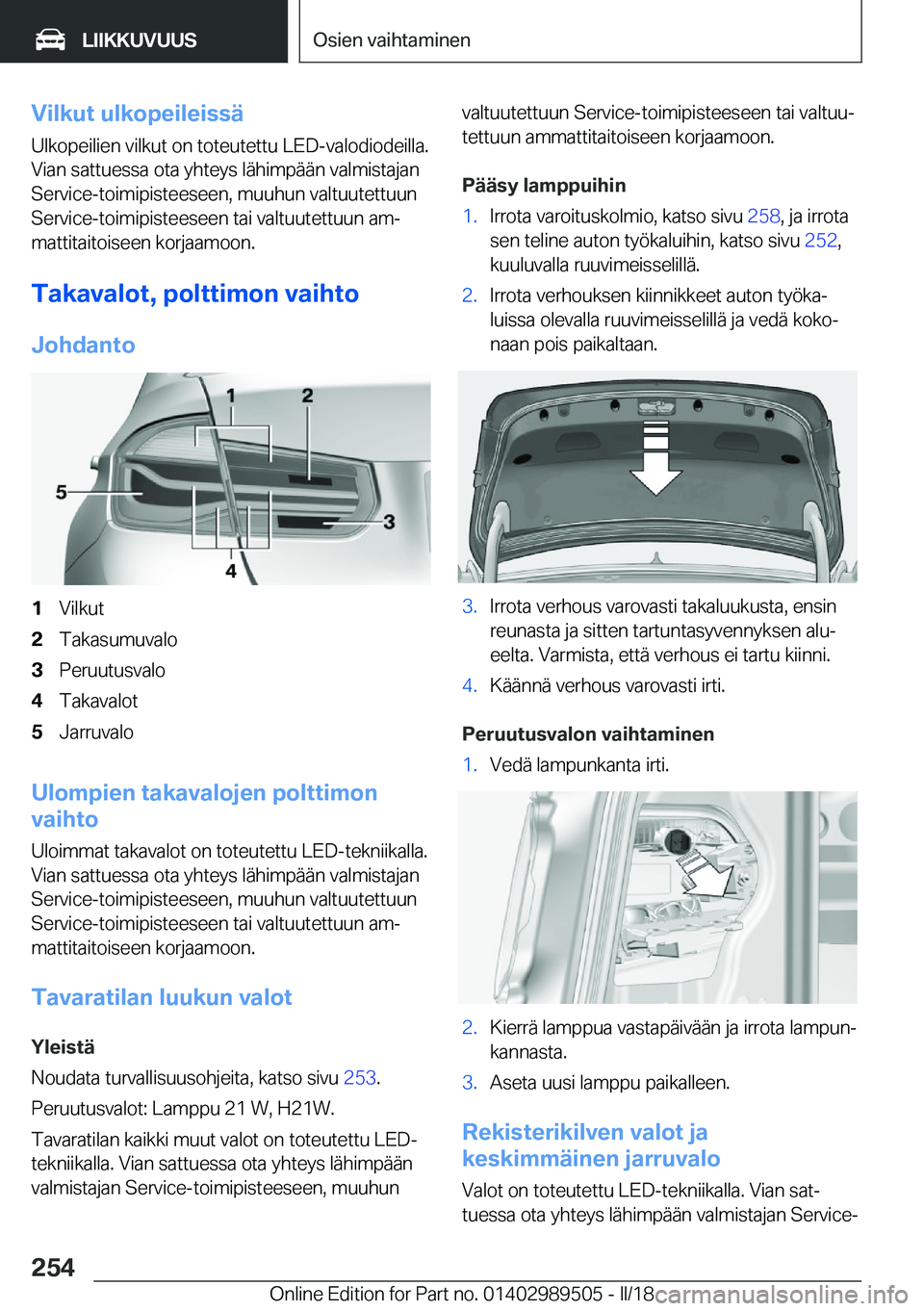 BMW M3 2018  Omistajan Käsikirja (in Finnish) �V�i�l�k�u�t��u�l�k�o�p�e�i�l�e�i�s�s�