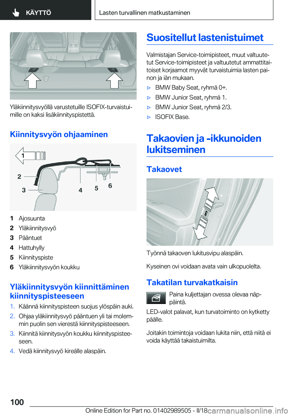 BMW M3 2018  Omistajan Käsikirja (in Finnish) �Y�l�