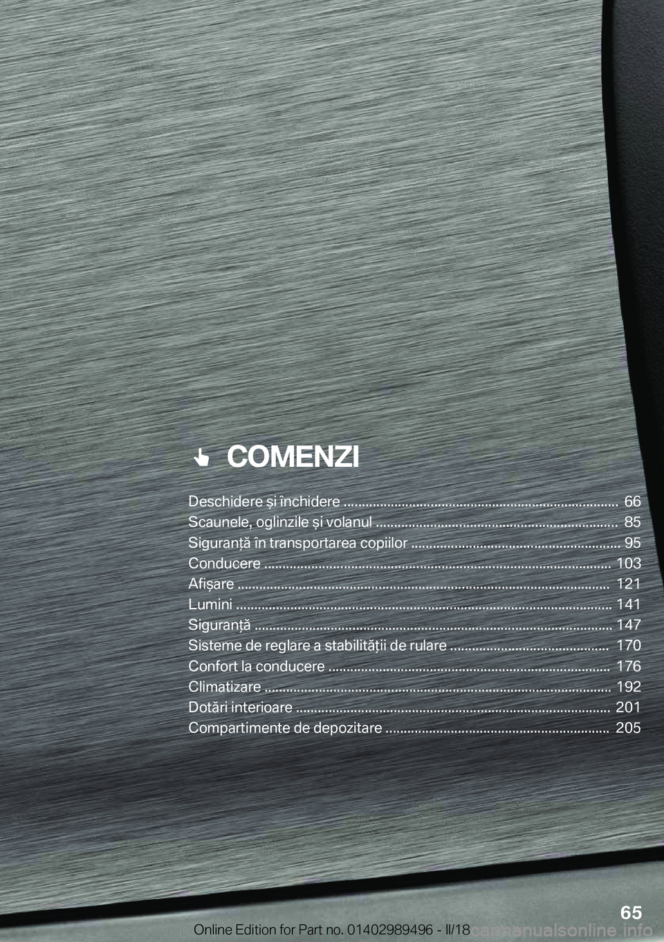BMW M3 2018  Ghiduri De Utilizare (in Romanian) ���C�O�M�E�N�;�I
�D�e�s�c�h�i�d�e�r�e��i��
