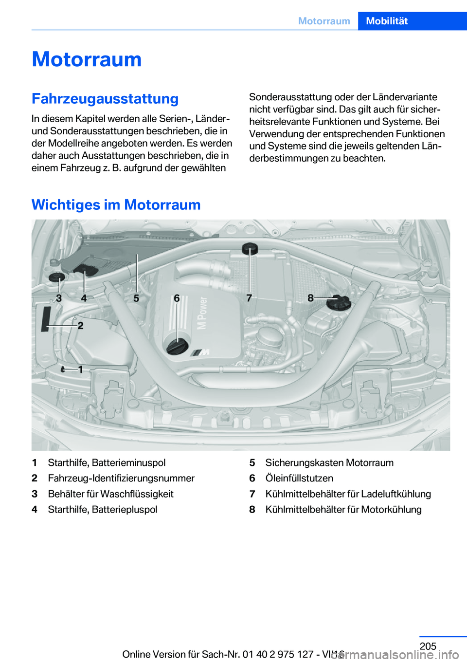 BMW M3 2017  Betriebsanleitungen (in German) �M�o�t�o�r�r�a�u�m�F�a�h�r�z�e�u�g�a�u�s�s�t�a�t�t�u�n�g�I�n� �d�i�e�s�e�m� �K�a�p�i�t�e�l� �w�e�r�d�e�n� �a�l�l�e� �S�e�r�i�e�n�-�,� �L�