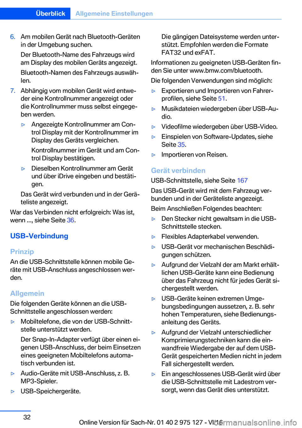 BMW M3 2017  Betriebsanleitungen (in German) �6�.�A�m� �m�o�b�i�l�e�n� �G�e�r�