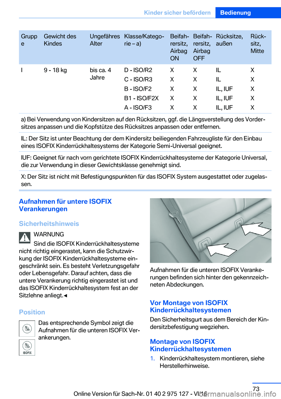 BMW M3 2017  Betriebsanleitungen (in German) �G�r�u�p�p
�e�G�e�w�i�c�h�t� �d�e�s
�K�i�n�d�e�s�U�n�g�e�f�