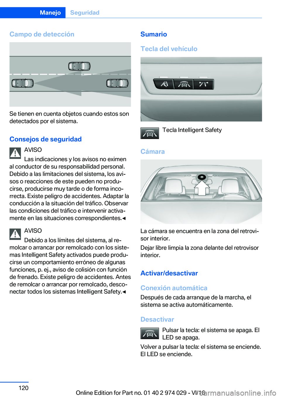 BMW M3 2017  Manuales de Empleo (in Spanish) �C�a�m�p�o��d�e��d�e�t�e�c�c�i�