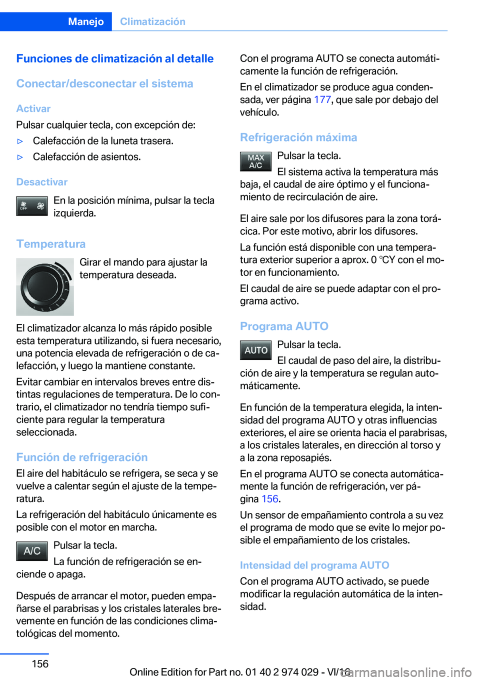BMW M3 2017  Manuales de Empleo (in Spanish) �F�u�n�c�i�o�n�e�s��d�e��c�l�i�m�a�t�i�z�a�c�i�