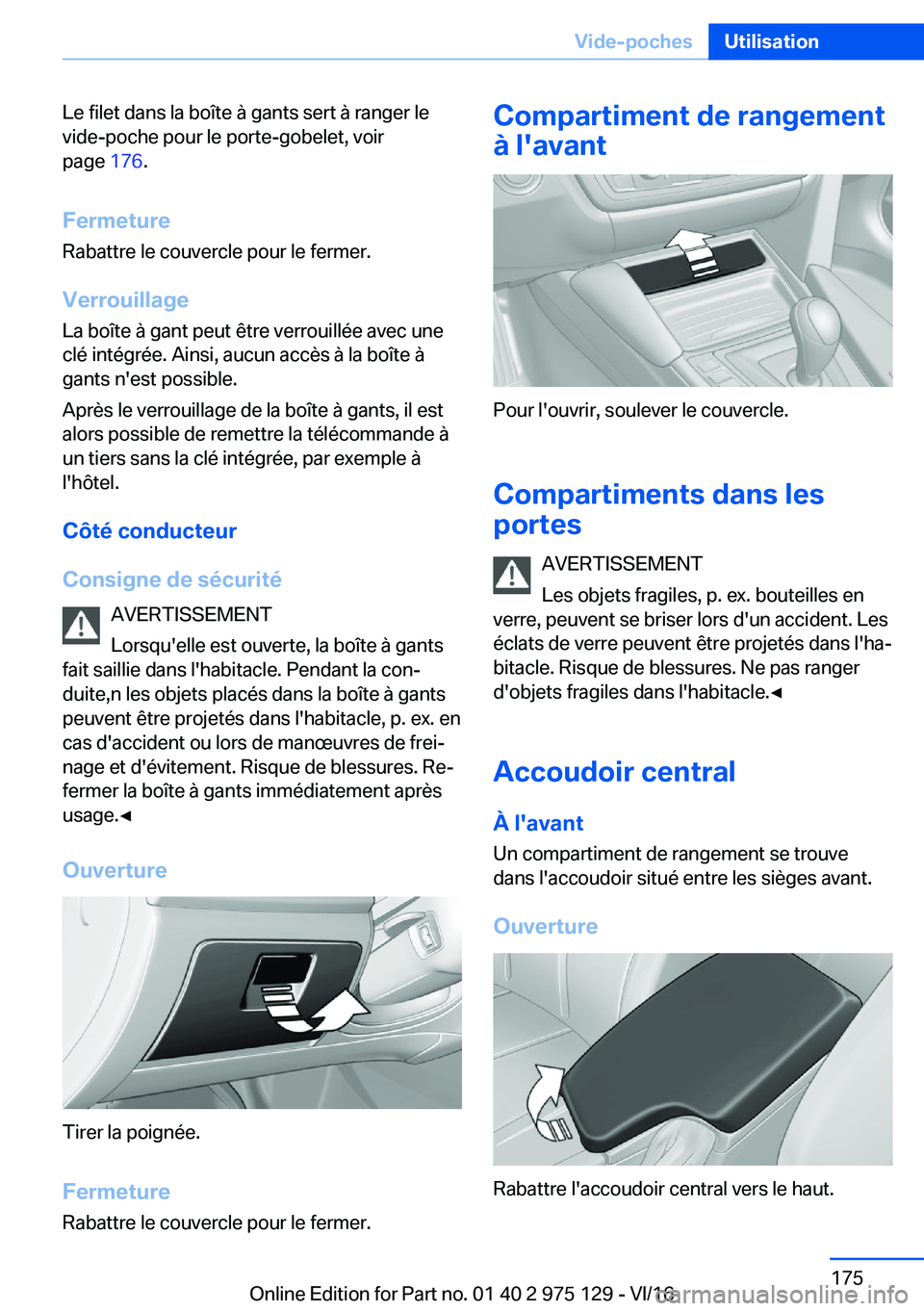 BMW M3 2017  Notices Demploi (in French) �L�e� �f�i�l�e�t� �d�a�n�s� �l�a� �b�o�î�t�e� �