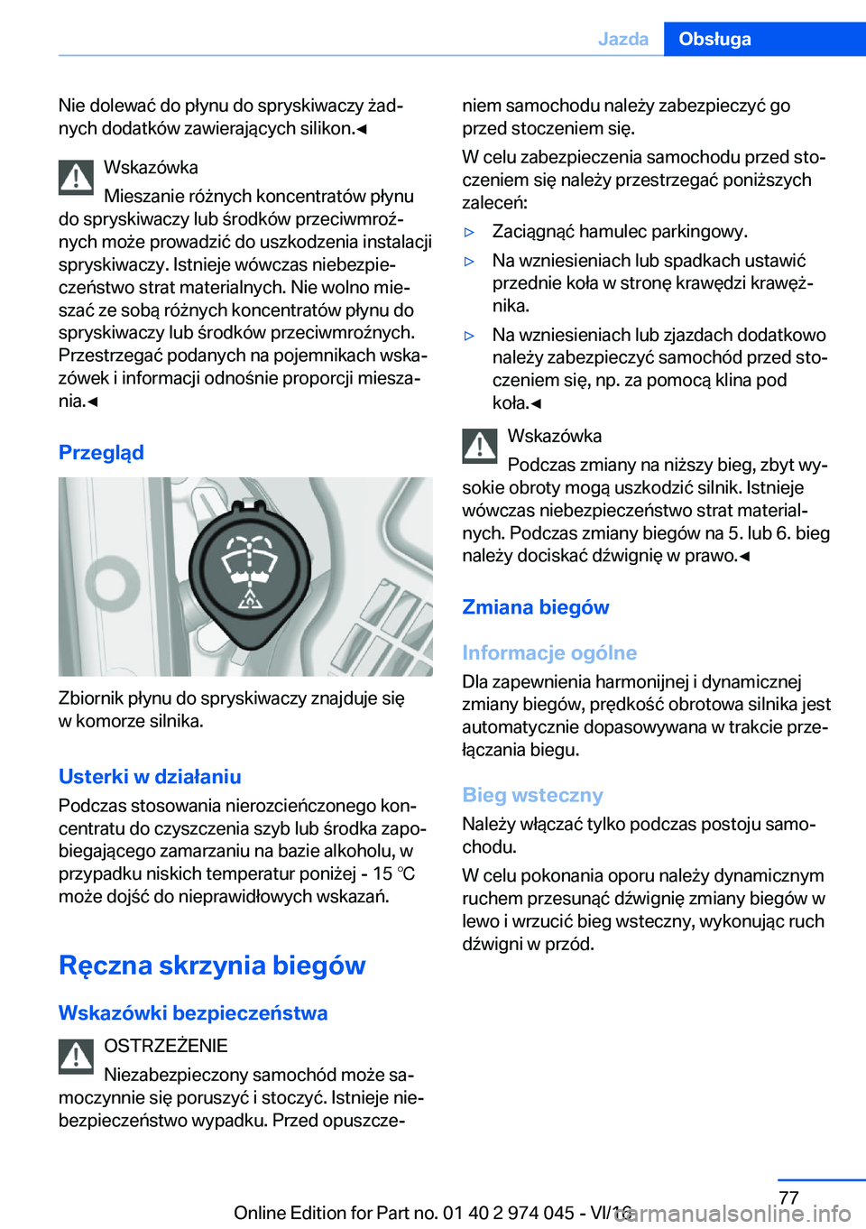 BMW M3 2017  Instrukcja obsługi (in Polish) �N�i�e� �d�o�l�e�w�a�