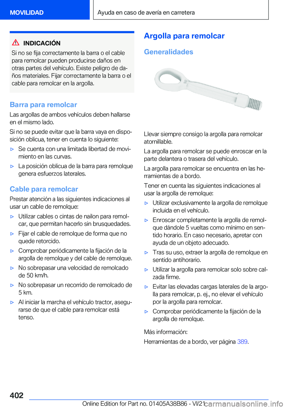 BMW M4 2022  Manuales de Empleo (in Spanish) �I�N�D�I�C�A�C�I�