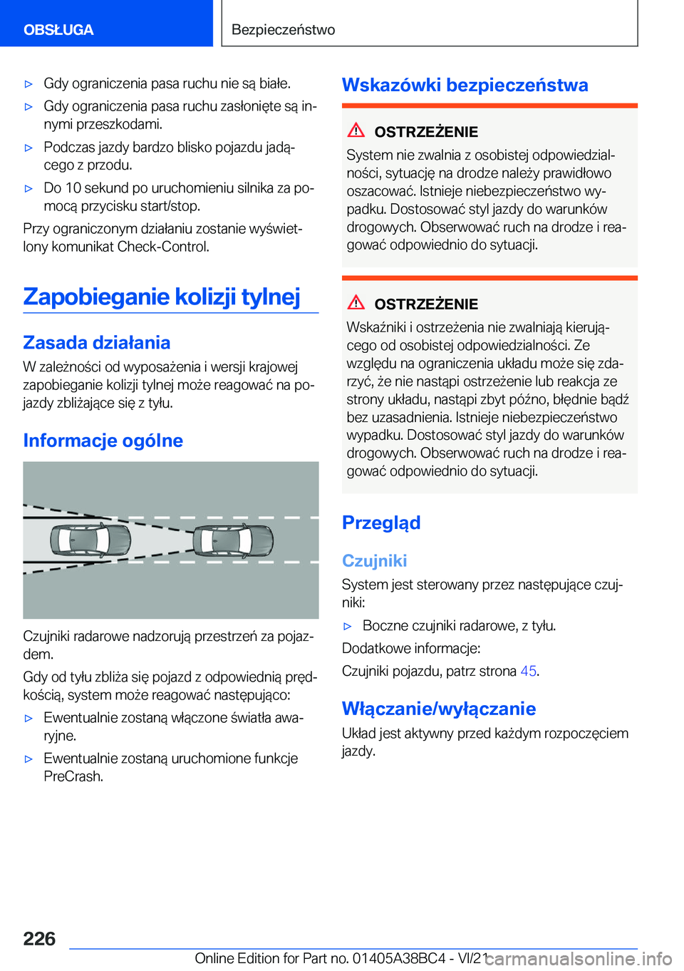 BMW M4 2022  Instrukcja obsługi (in Polish) 'x�G�d�y��o�g�r�a�n�i�c�z�e�n�i�a��p�a�s�a��r�u�c�h�u��n�i�e��s�
