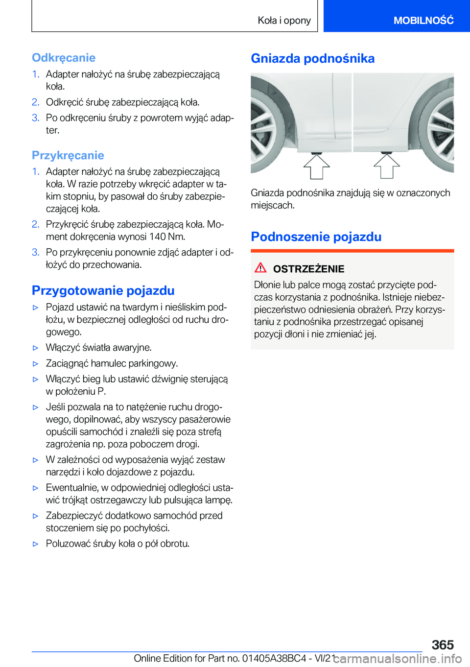 BMW M4 2022  Instrukcja obsługi (in Polish) �O�d�k�r�