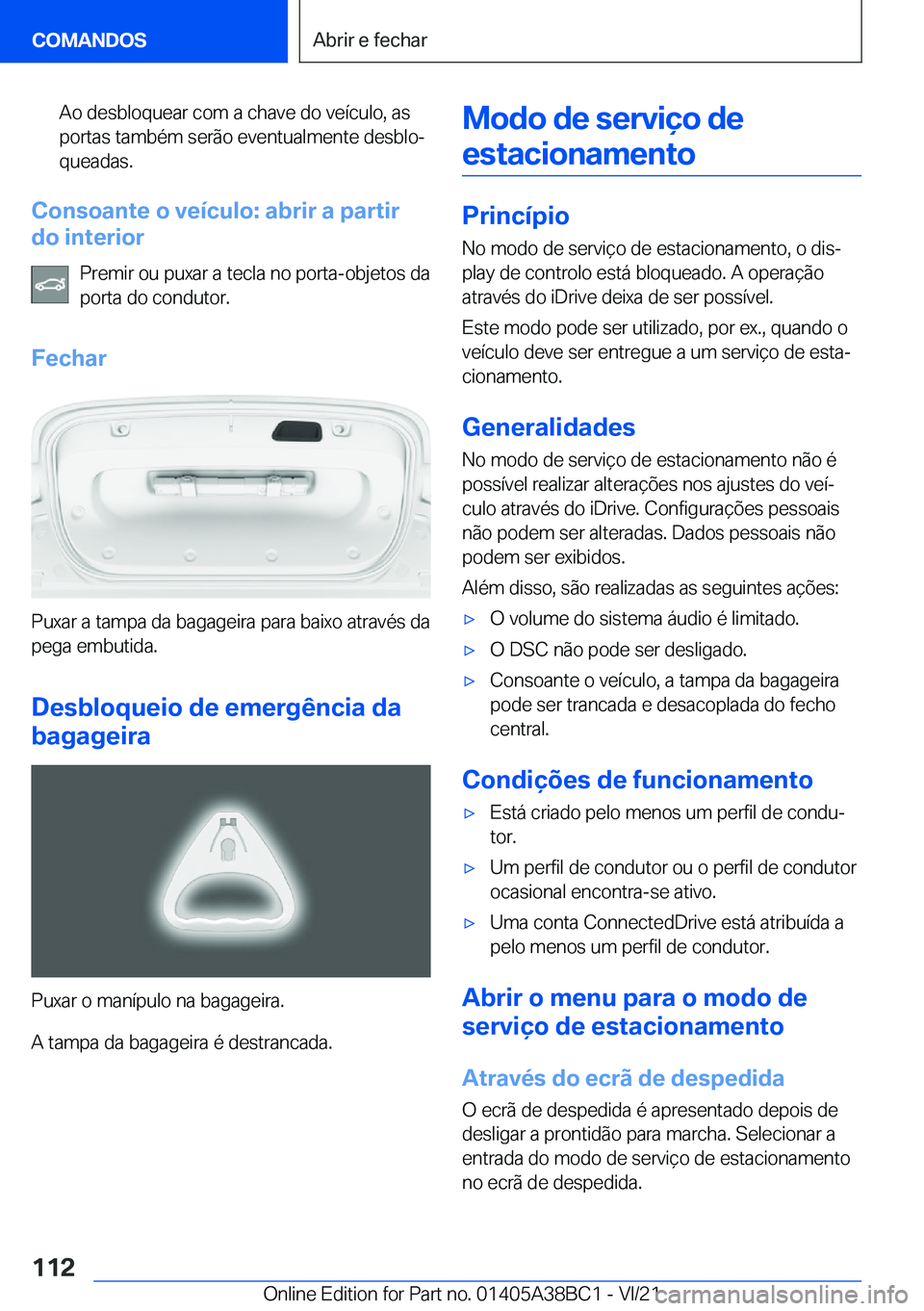 BMW M4 2022  Manual do condutor (in Portuguese) �A�o��d�e�s�b�l�o�q�u�e�a�r��c�o�m��a��c�h�a�v�e��d�o��v�e�