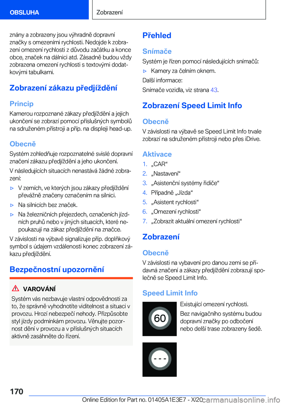 BMW M4 2021  Návod na použití (in Czech) �z�n�