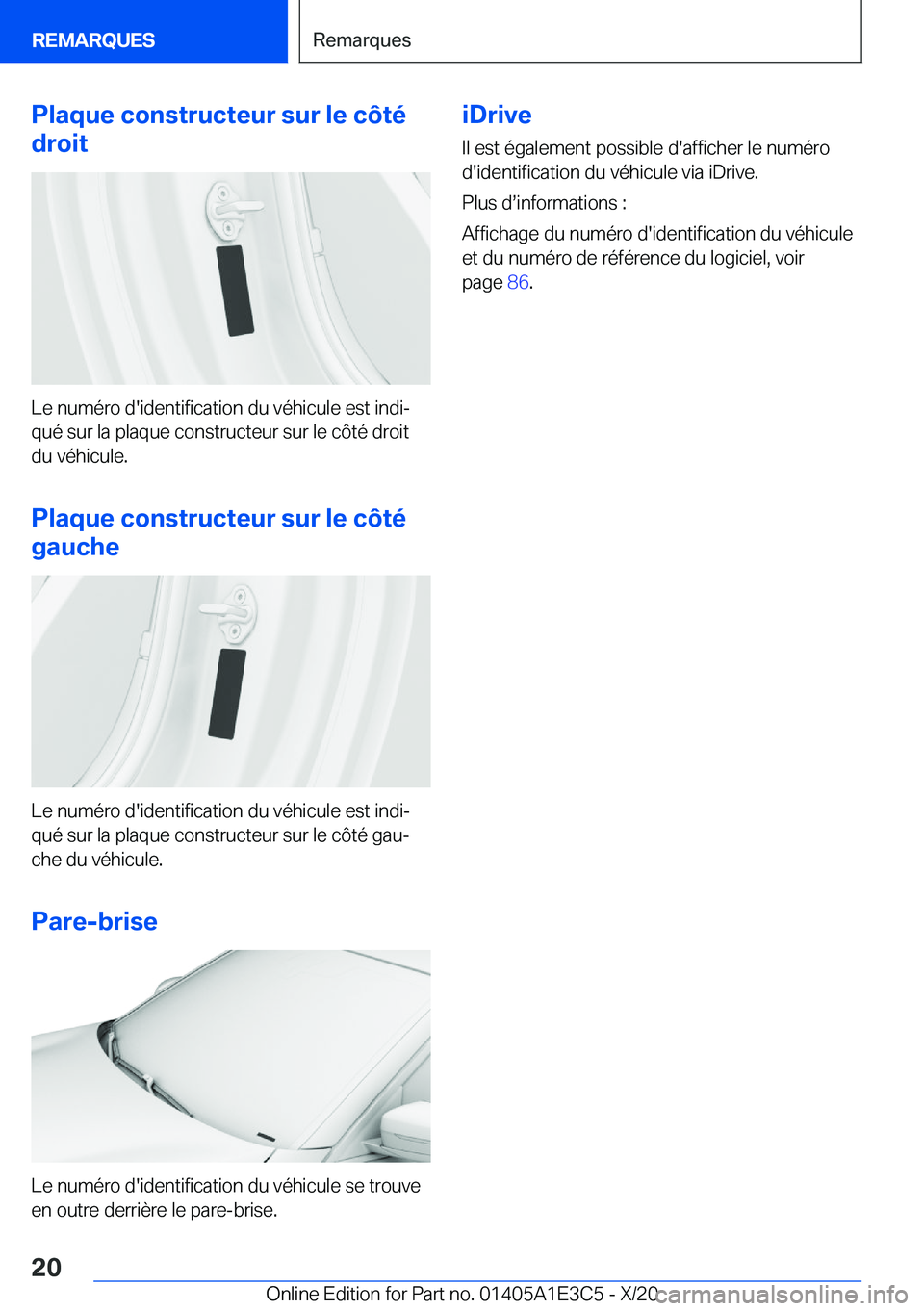 BMW M4 2021  Notices Demploi (in French) �P�l�a�q�u�e��c�o�n�s�t�r�u�c�t�e�u�r��s�u�r��l�e��c�