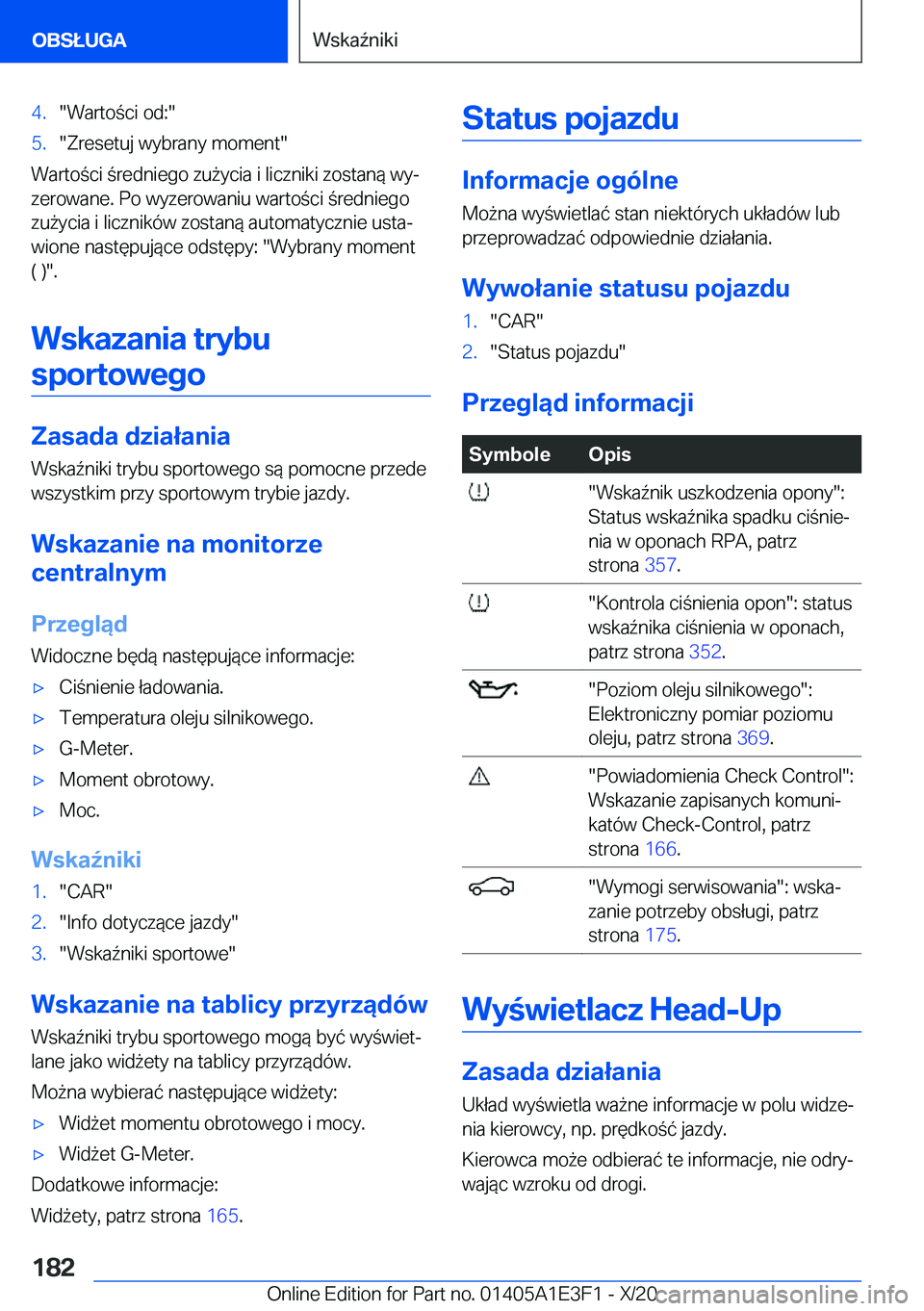 BMW M4 2021  Instrukcja obsługi (in Polish) �4�.��W�a�r�t�o�c�i��o�d�:��5�.��Z�r�e�s�e�t�u�j��w�y�b�r�a�n�y��m�o�m�e�n�t�
�W�a�r�t�o�c�i��r�e�d�n�i�e�g�o��z�u9�y�c�i�a��i��l�i�c�z�n�i�k�i��z�o�s�t�a�n�