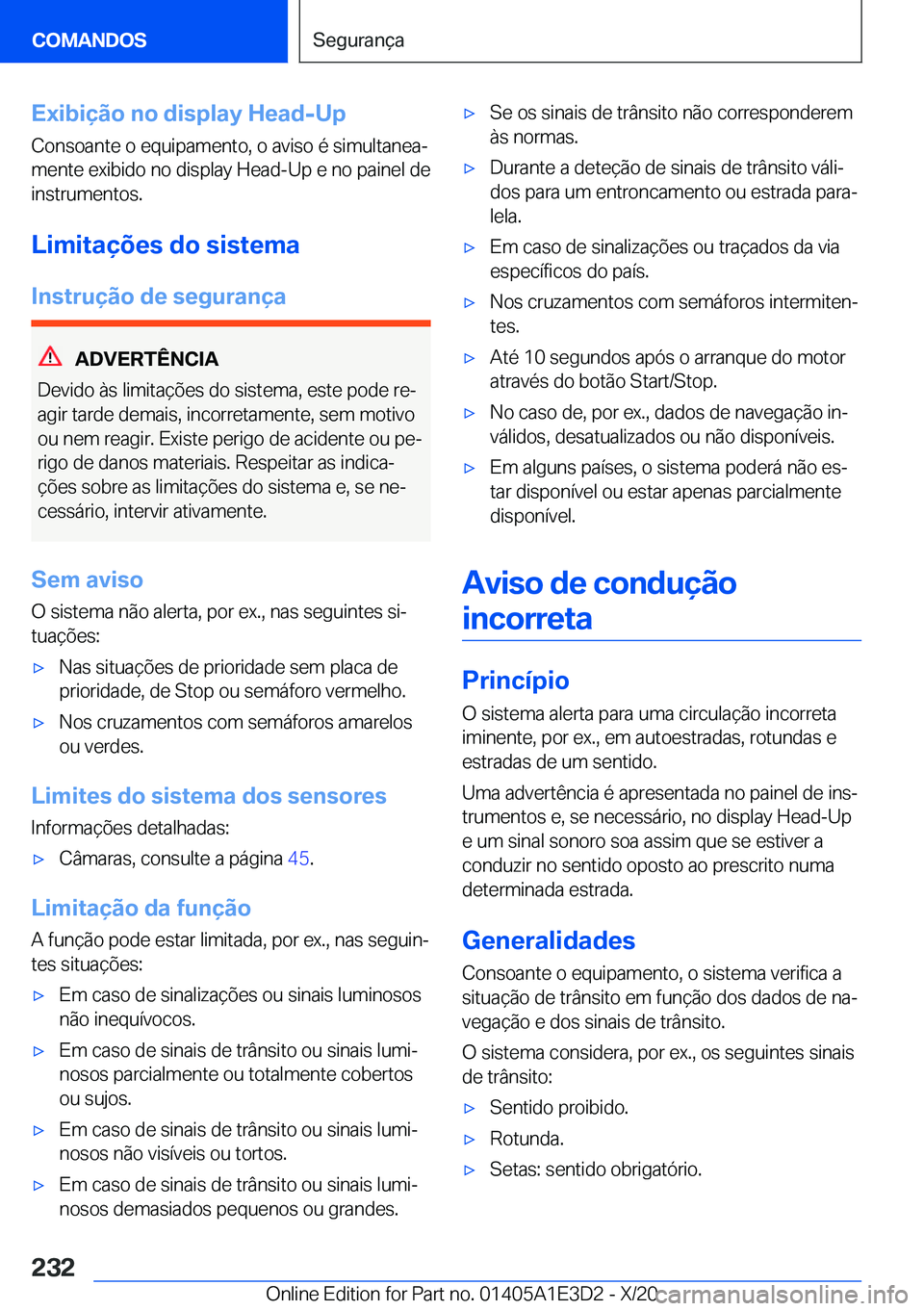 BMW M4 2021  Manual do condutor (in Portuguese) �E�x�i�b�i�