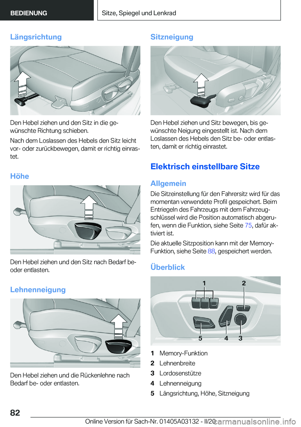 BMW M4 2020  Betriebsanleitungen (in German) �L�