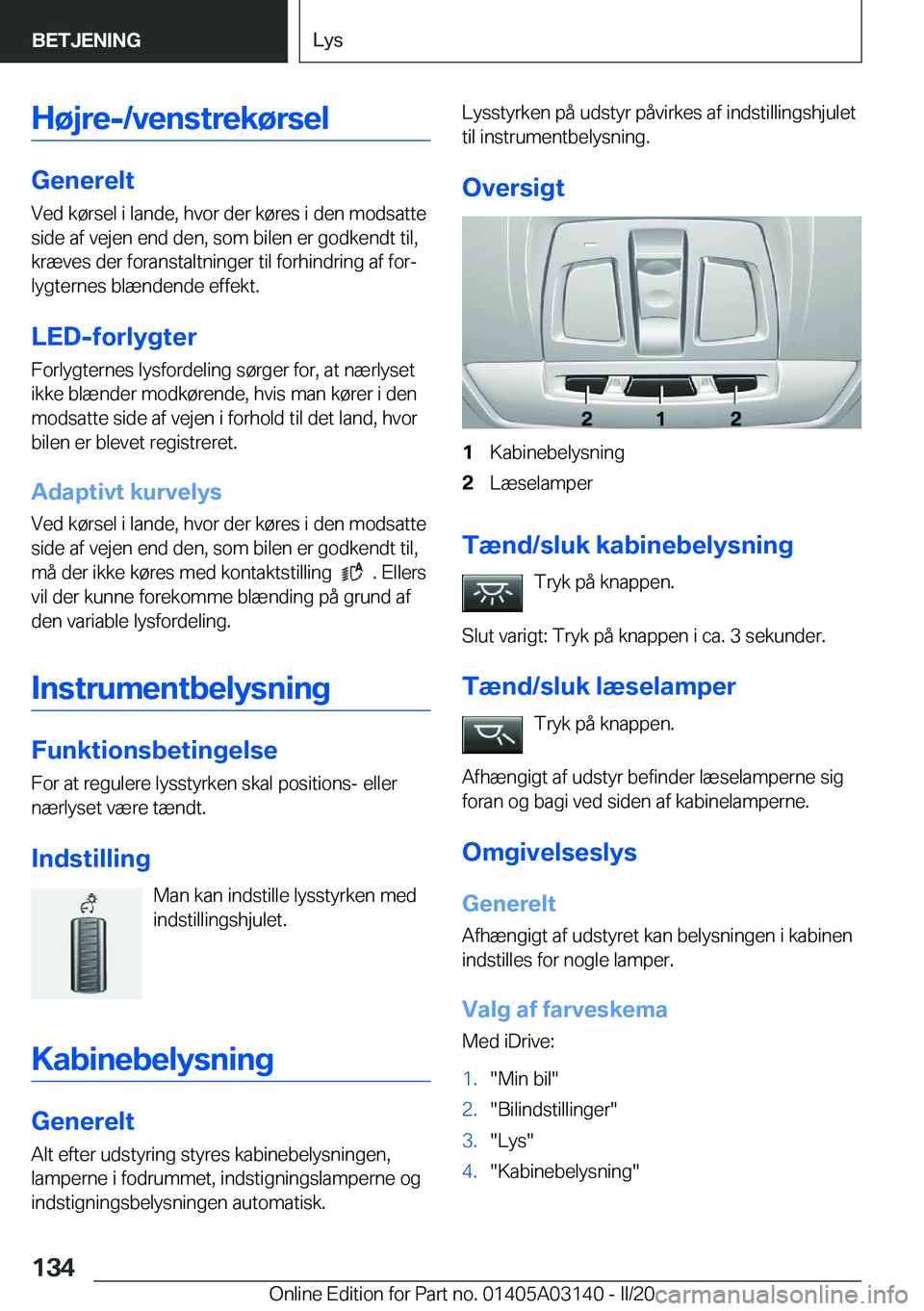 BMW M4 2020  InstruktionsbØger (in Danish) �H�