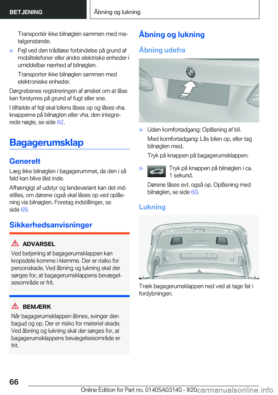 BMW M4 2020  InstruktionsbØger (in Danish) �T�r�a�n�s�p�o�r�t�