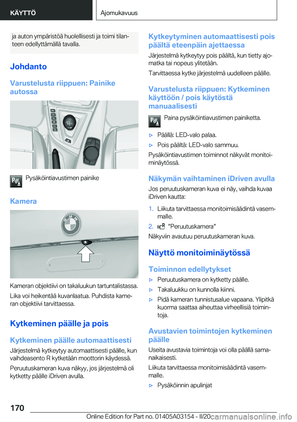 BMW M4 2020  Omistajan Käsikirja (in Finnish) �j�a��a�u�t�o�n��y�m�p�
