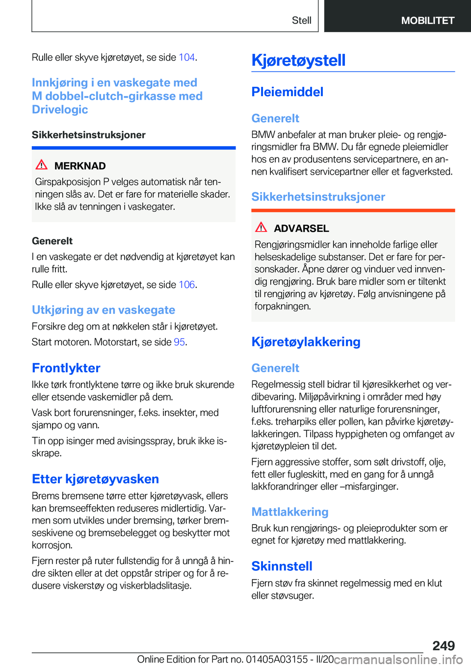 BMW M4 2020  InstruksjonsbØker (in Norwegian) �R�u�l�l�e��e�l�l�e�r��s�k�y�v�e��k�j�