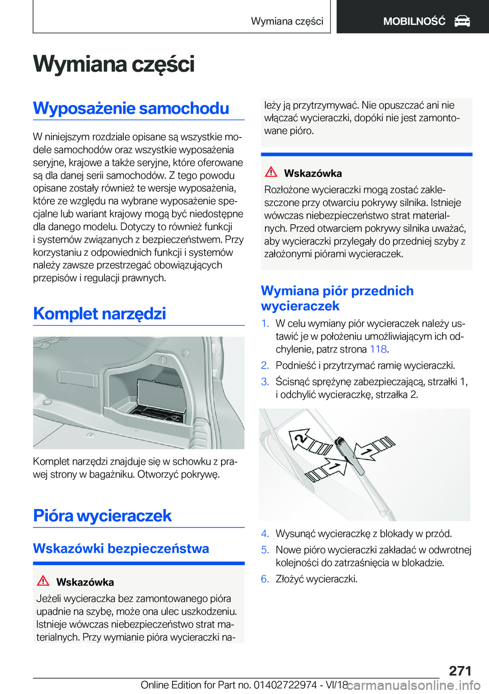 BMW M4 2019  Instrukcja obsługi (in Polish) �W�y�m�i�a�n�a��c�z�