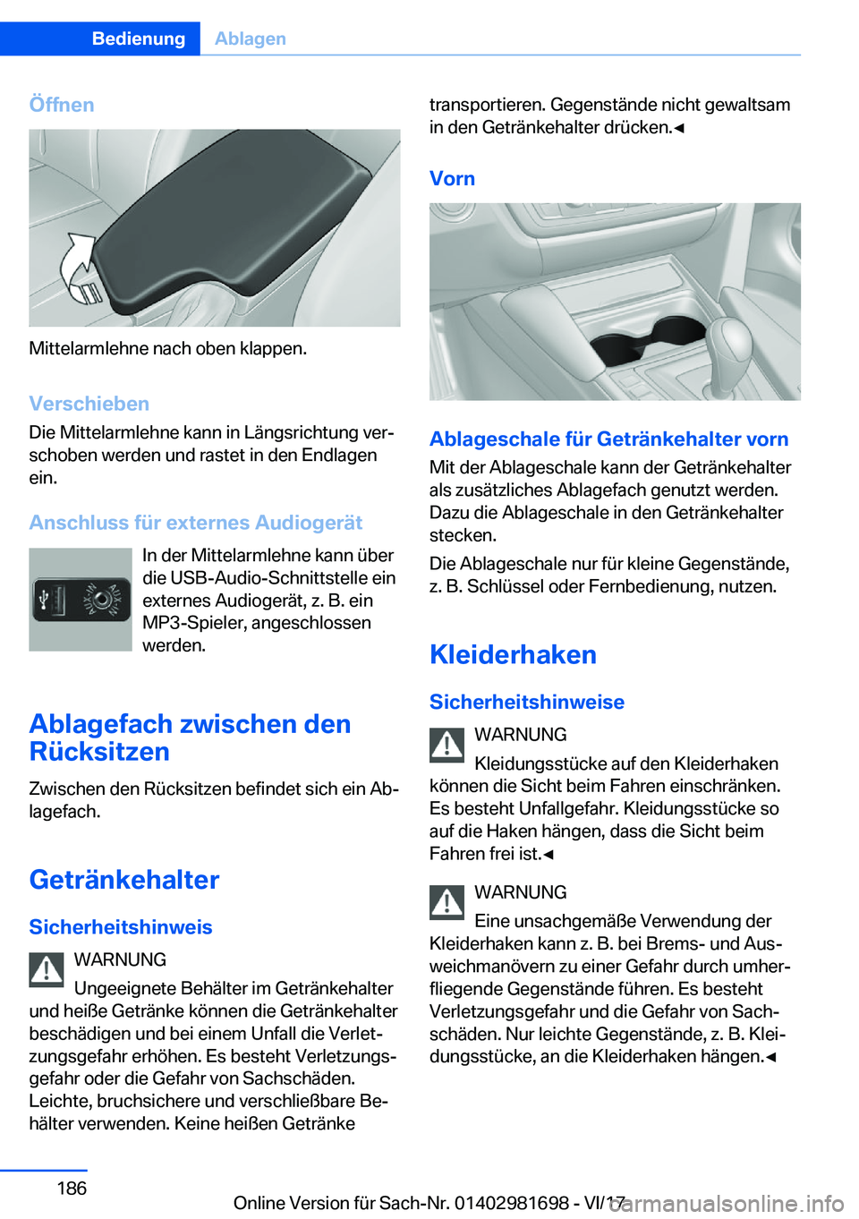BMW M4 2018  Betriebsanleitungen (in German) �