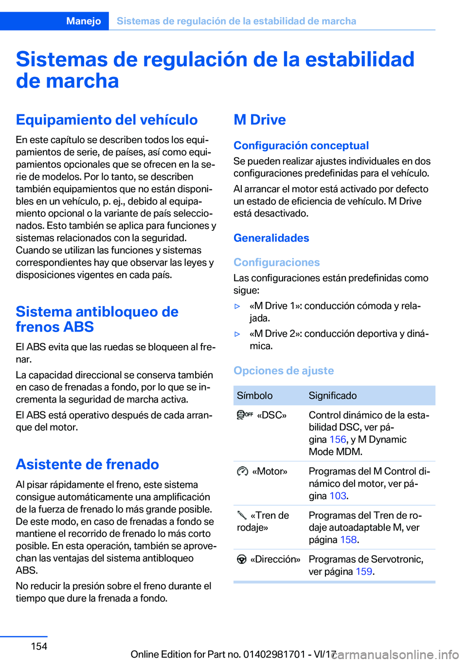 BMW M4 2018  Manuales de Empleo (in Spanish) �S�i�s�t�e�m�a�s��d�e��r�e�g�u�l�a�c�i�