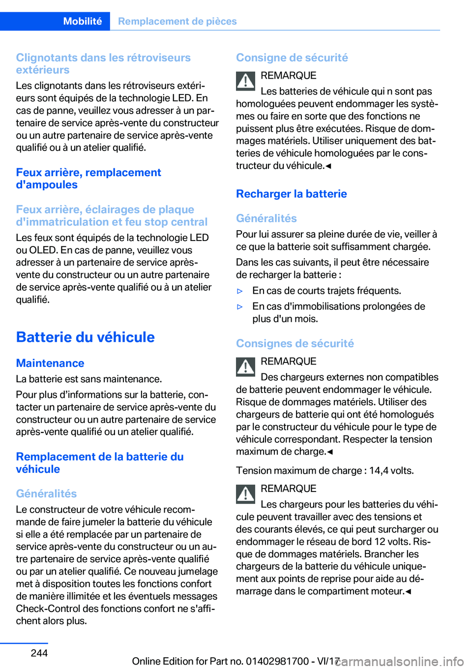 BMW M4 2018  Notices Demploi (in French) �C�l�i�g�n�o�t�a�n�t�s��d�a�n�s��l�e�s��r�é�t�r�o�v�i�s�e�u�r�s
�e�x�t�é�r�i�e�u�r�s
�L�e�s� �c�l�i�g�n�o�t�a�n�t�s� �d�a�n�s� �l�e�s� �r�é�t�r�o�v�i�s�e�u�r�s� �e�x�t�é�r�ij
�e�u�r�s� �s�o�n�