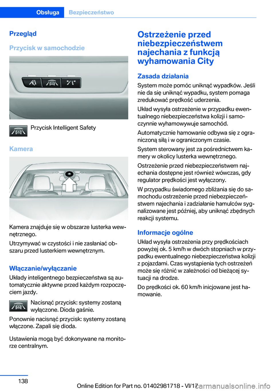 BMW M4 2018  Instrukcja obsługi (in Polish) �P�r�z�e�g�l�