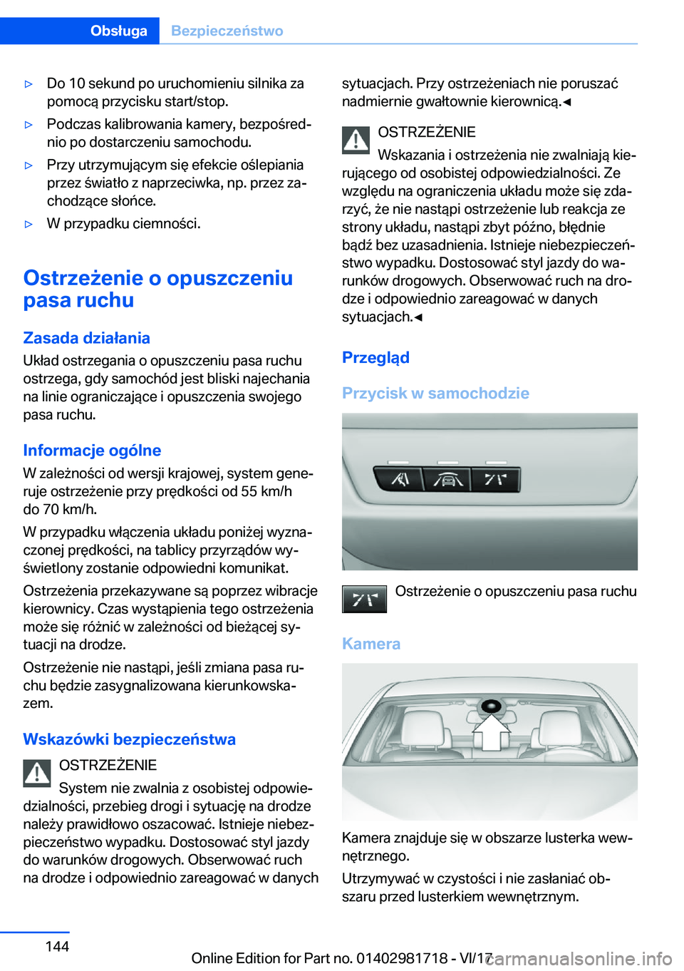 BMW M4 2018  Instrukcja obsługi (in Polish) 'y�D�o� �1�0� �s�e�k�u�n�d� �p�o� �u�r�u�c�h�o�m�i�e�n�i�u� �s�i�l�n�i�k�a� �z�a�p�o�m�o�c�