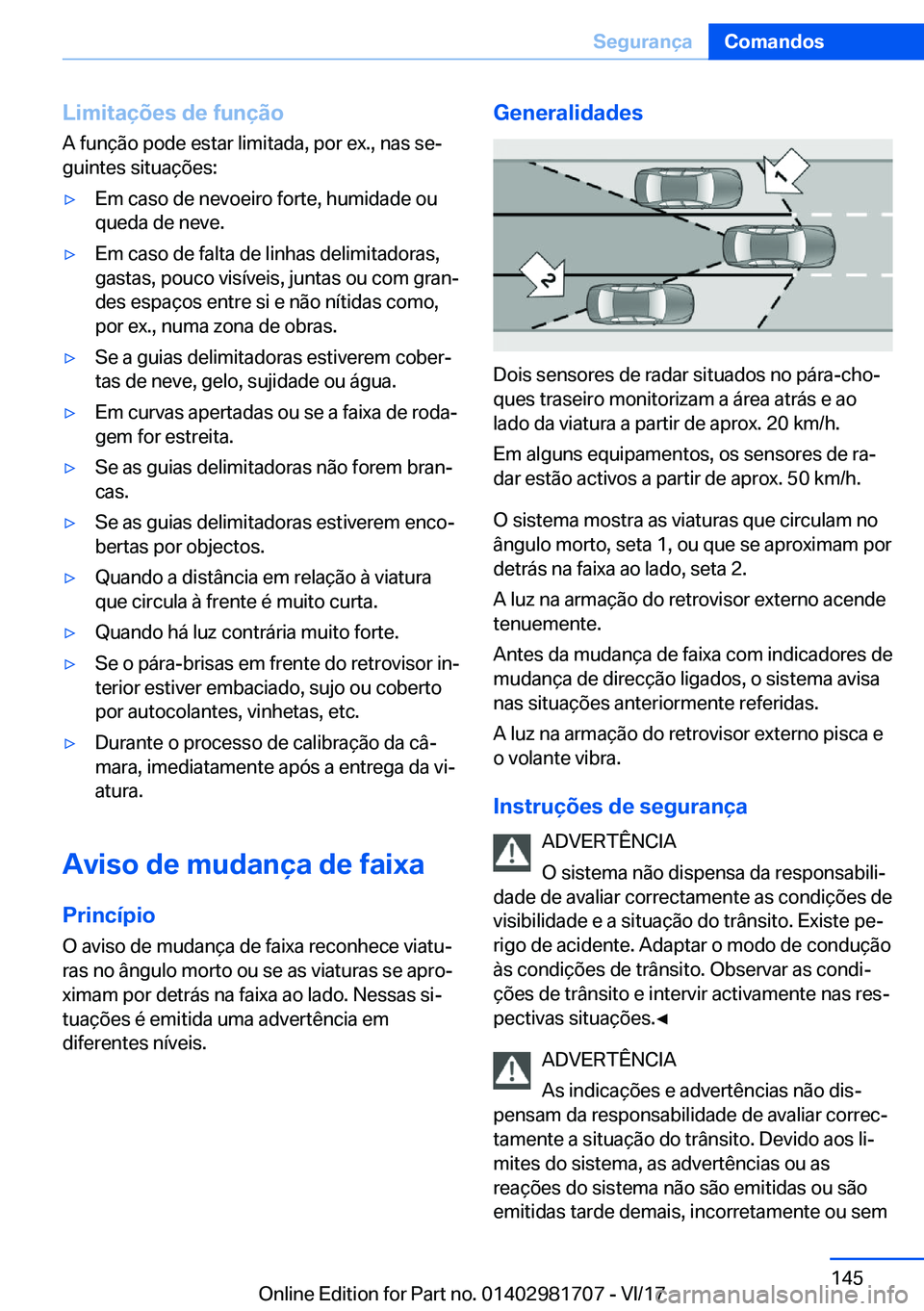 BMW M4 2018  Manual do condutor (in Portuguese) �L�i�m�i�t�a�