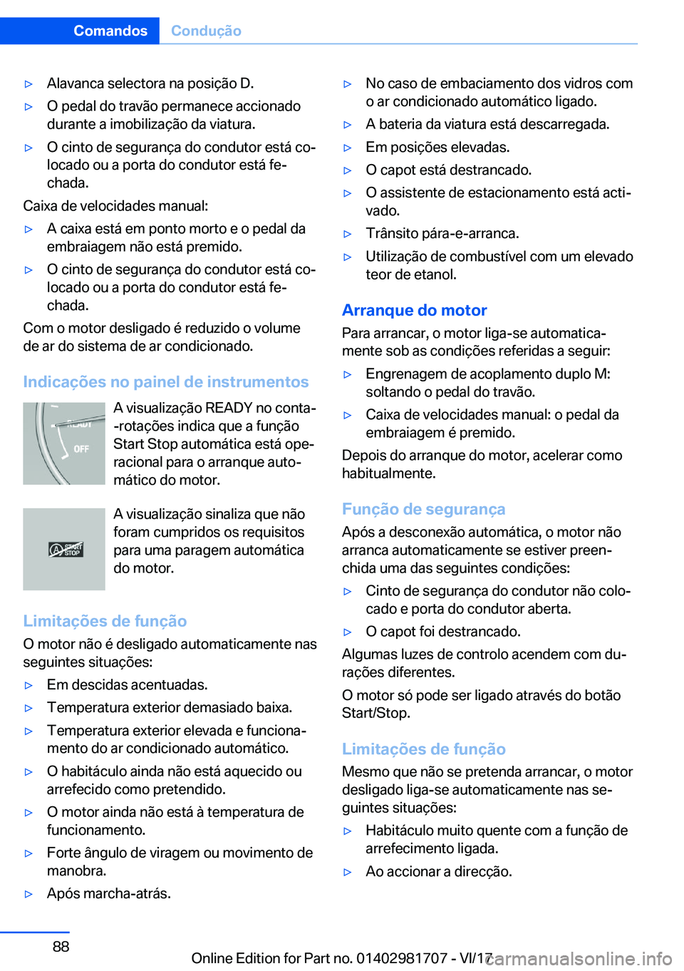 BMW M4 2018  Manual do condutor (in Portuguese) 'y�A�l�a�v�a�n�c�a� �s�e�l�e�c�t�o�r�a� �n�a� �p�o�s�i�