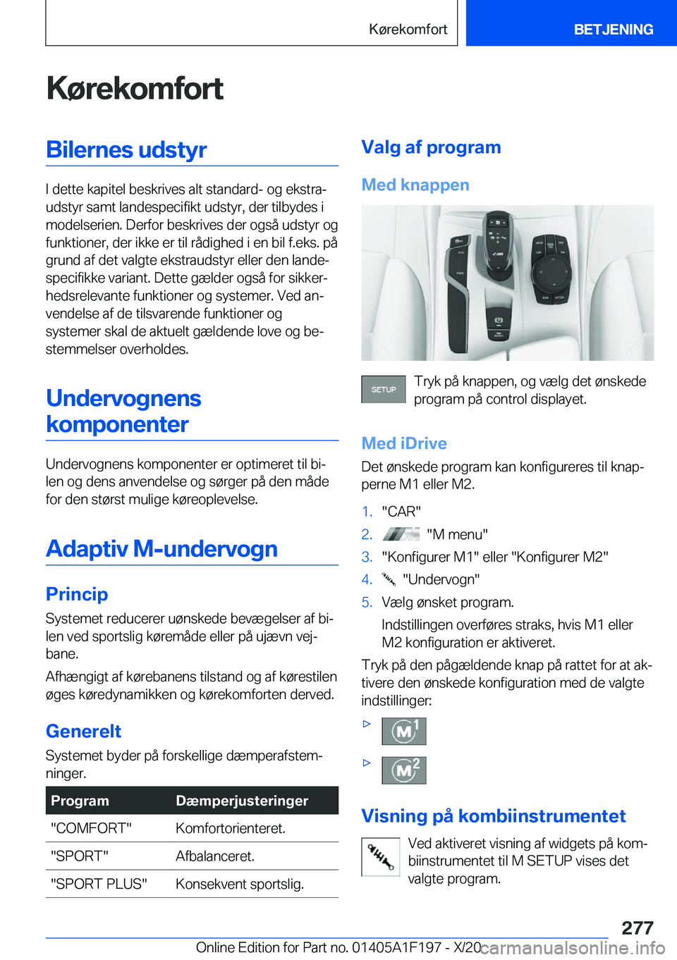 BMW M5 2021  InstruktionsbØger (in Danish) �K�