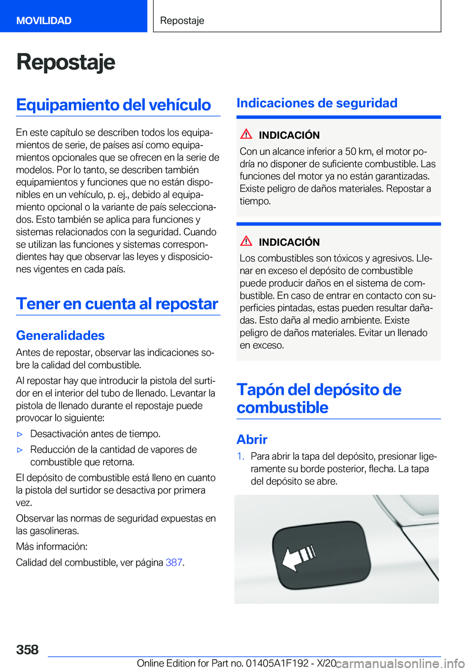 BMW M5 2021  Manuales de Empleo (in Spanish) �R�e�p�o�s�t�a�j�e�E�q�u�i�p�a�m�i�e�n�t�o��d�e�l��v�e�h�