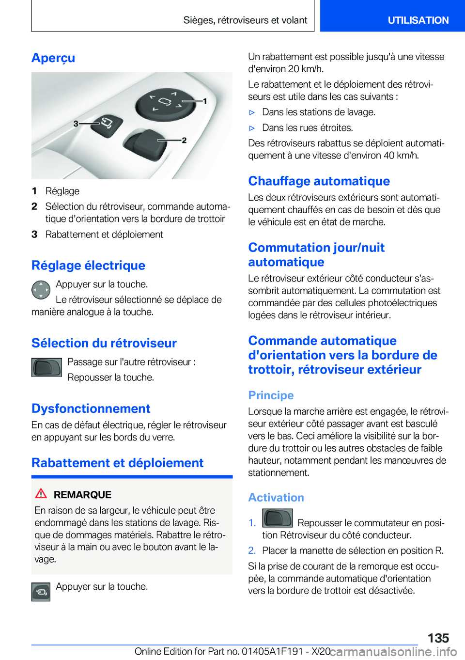 BMW M5 2021  Notices Demploi (in French) �A�p�e�r�ç�u�1�R�é�g�l�a�g�e�2�S�é�l�e�c�t�i�o�n��d�u��r�é�t�r�o�v�i�s�e�u�r�,��c�o�m�m�a�n�d�e��a�u�t�o�m�aj
�t�i�q�u�e��d�'�o�r�i�e�n�t�a�t�i�o�n��v�e�r�s��l�a��b�o�r�d�u�r�e��d�e�