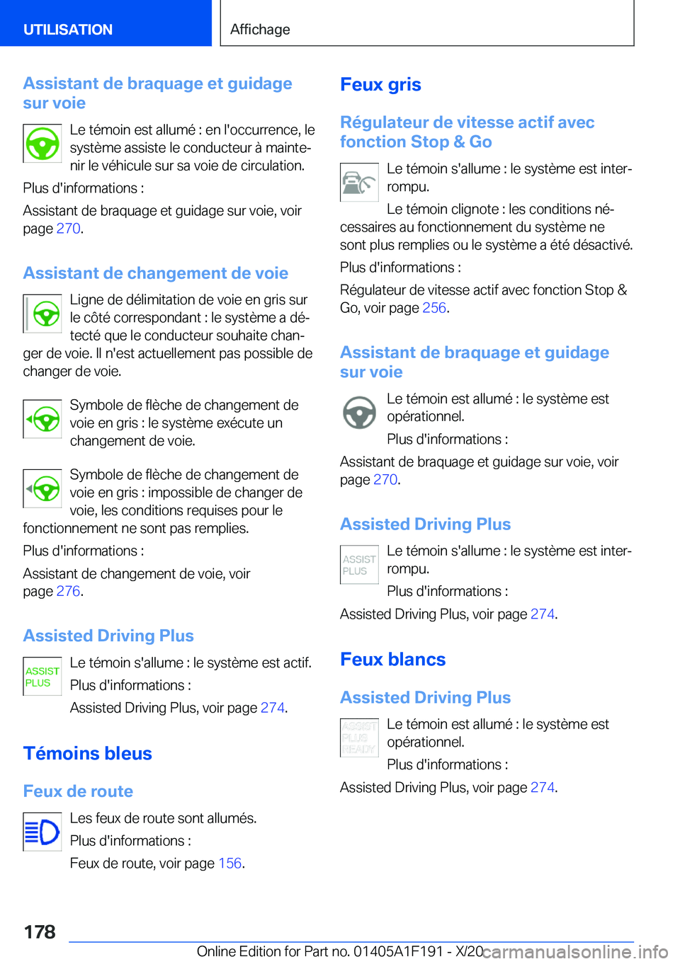 BMW M5 2021  Notices Demploi (in French) �A�s�s�i�s�t�a�n�t��d�e��b�r�a�q�u�a�g�e��e�t��g�u�i�d�a�g�e
�s�u�r��v�o�i�e
�L�e��t�é�m�o�i�n��e�s�t��a�l�l�u�m�é��:��e�n��l�'�o�c�c�u�r�r�e�n�c�e�,��l�e
�s�y�s�t�è�m�e��a�s�s�i�s