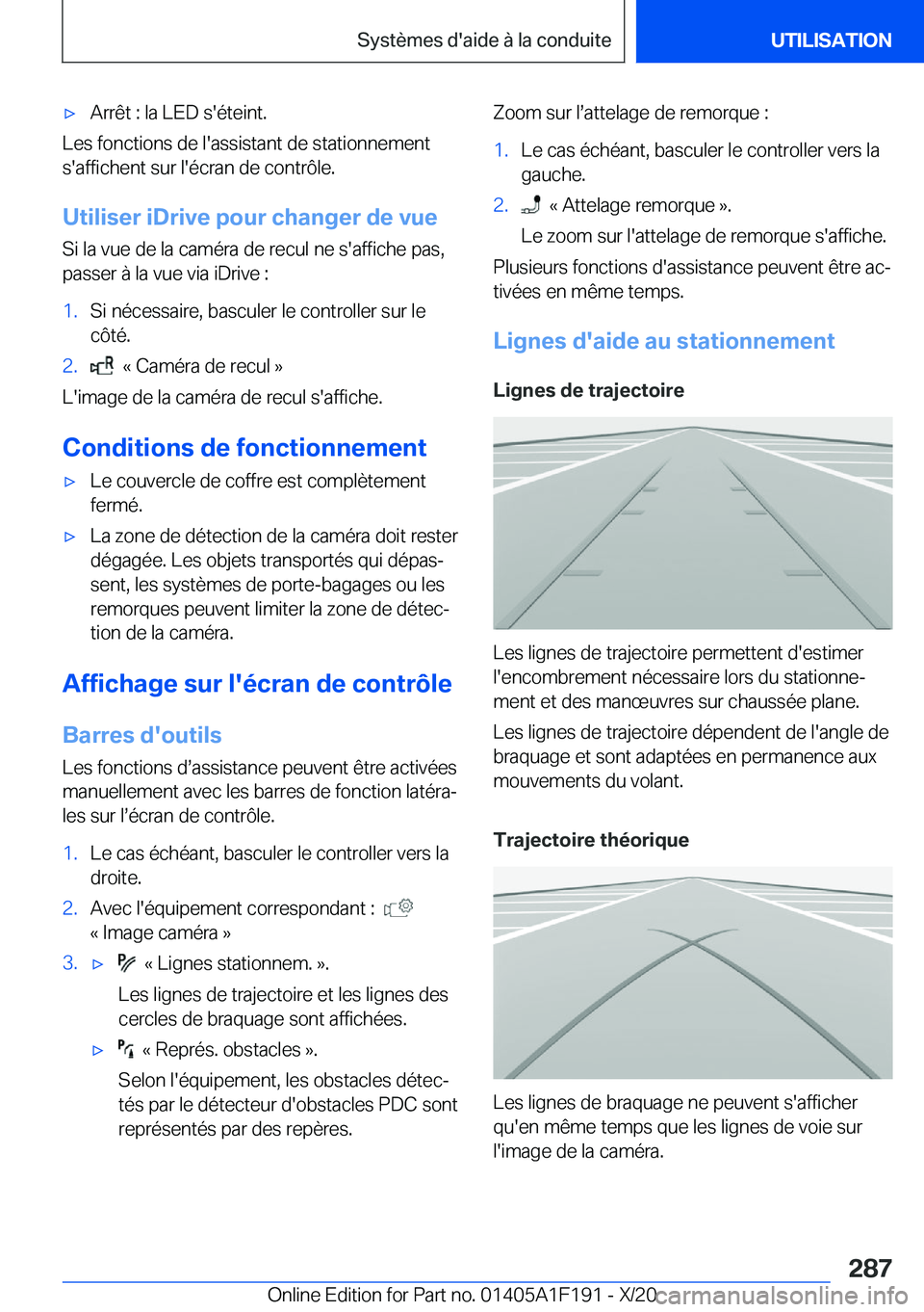 BMW M5 2021  Notices Demploi (in French) 'x�A�r�r�ê�t��:��l�a��L�E�D��s�'�é�t�e�i�n�t�.
�L�e�s��f�o�n�c�t�i�o�n�s��d�e��l�'�a�s�s�i�s�t�a�n�t��d�e��s�t�a�t�i�o�n�n�e�m�e�n�t
�s�'�a�f�f�i�c�h�e�n�t��s�u�r��l�'