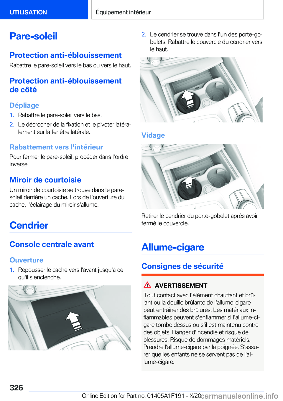 BMW M5 2021  Notices Demploi (in French) �P�a�r�e�-�s�o�l�e�i�l
�P�r�o�t�e�c�t�i�o�n��a�n�t�i�-�é�b�l�o�u�i�s�s�e�m�e�n�t
�R�a�b�a�t�t�r�e��l�e��p�a�r�e�-�s�o�l�e�i�l��v�e�r�s��l�e��b�a�s��o�u��v�e�r�s��l�e��h�a�u�t�.
�P�r�o�t�e�c