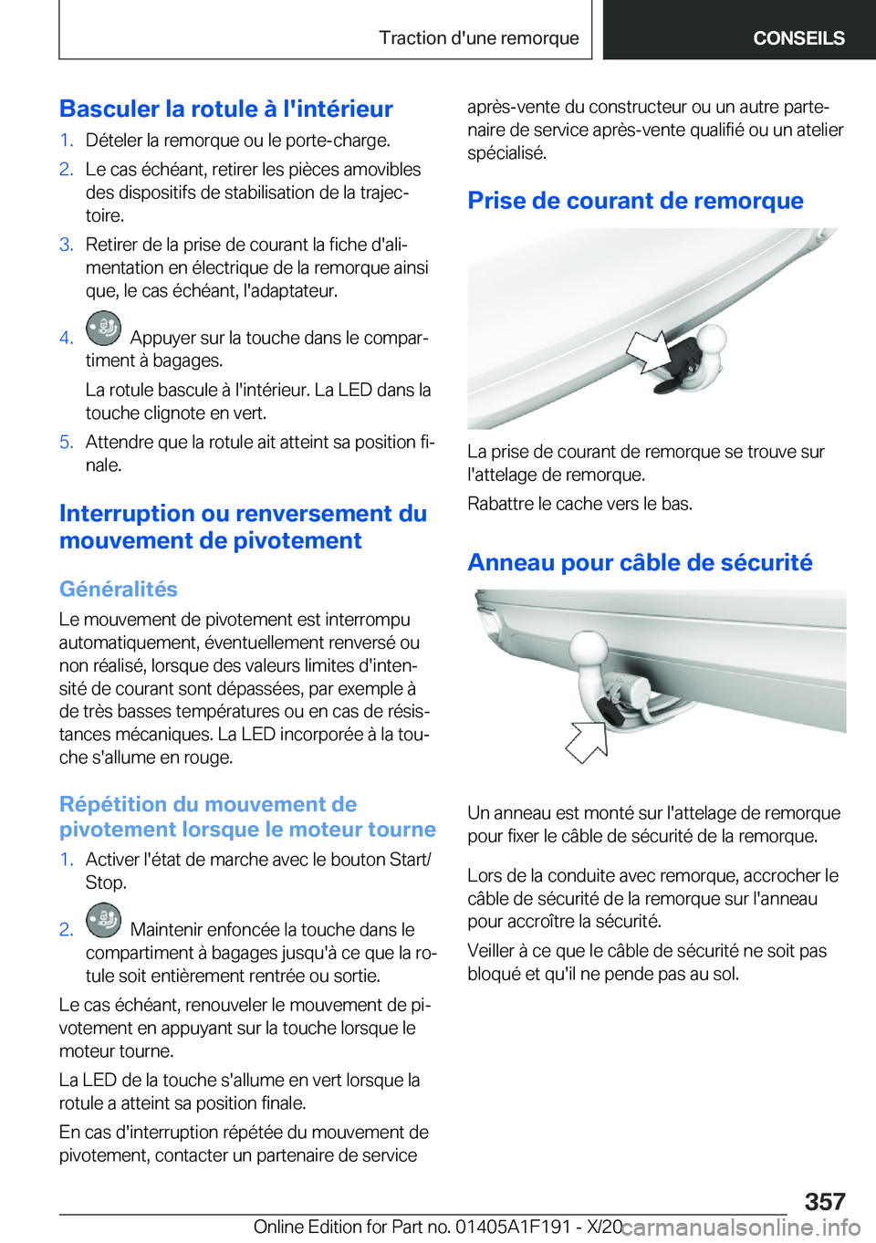 BMW M5 2021  Notices Demploi (in French) �B�a�s�c�u�l�e�r��l�a��r�o�t�u�l�e��