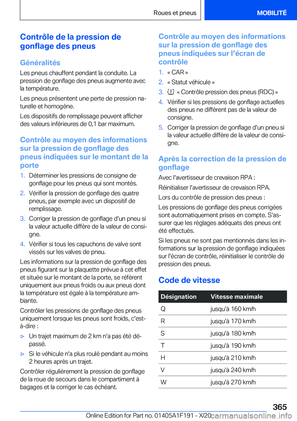 BMW M5 2021  Notices Demploi (in French) �C�o�n�t�r�