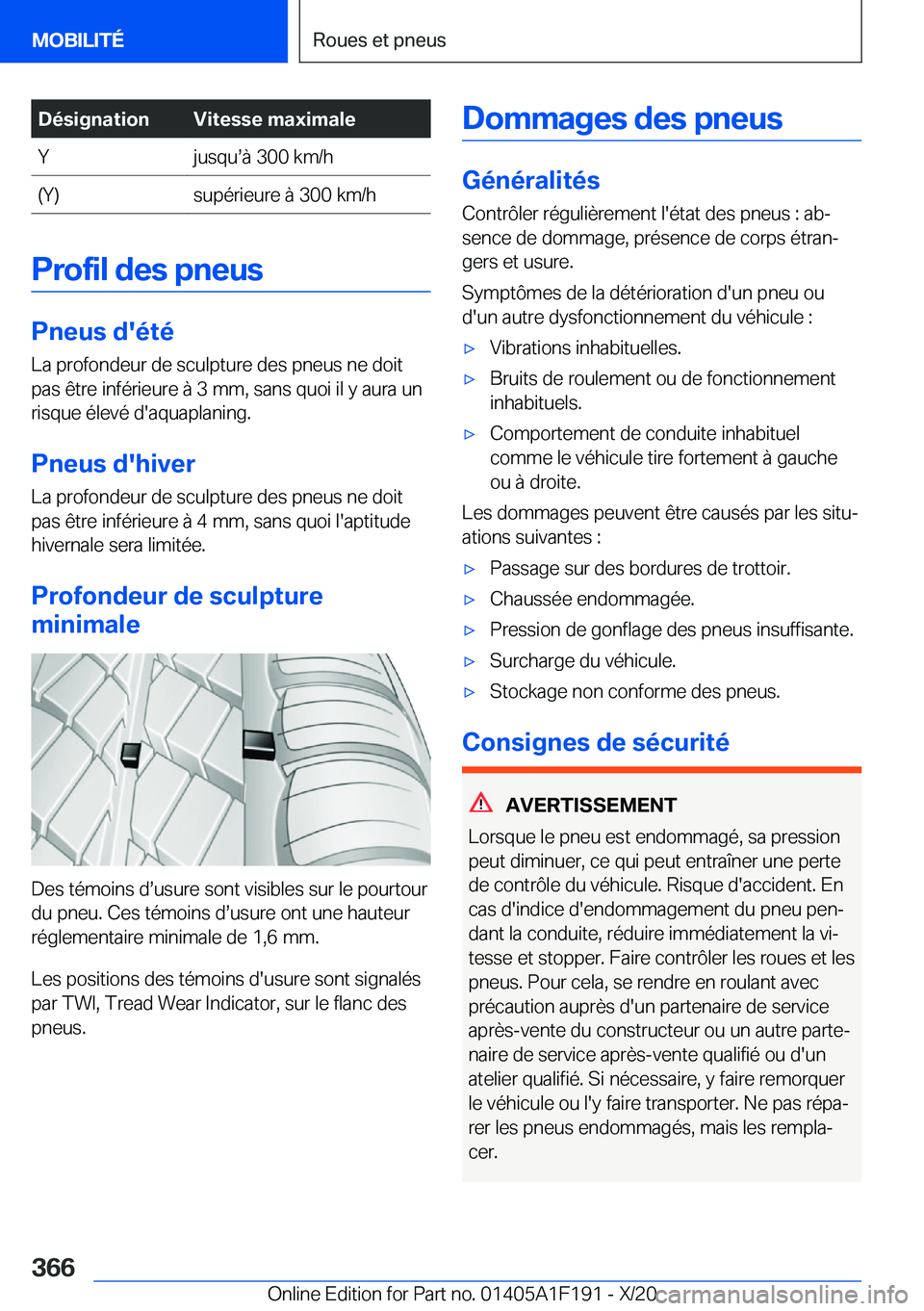 BMW M5 2021  Notices Demploi (in French) �D�é�s�i�g�n�a�t�i�o�n�V�i�t�e�s�s�e��m�a�x�i�m�a�l�e�Y�j�u�s�q�us�