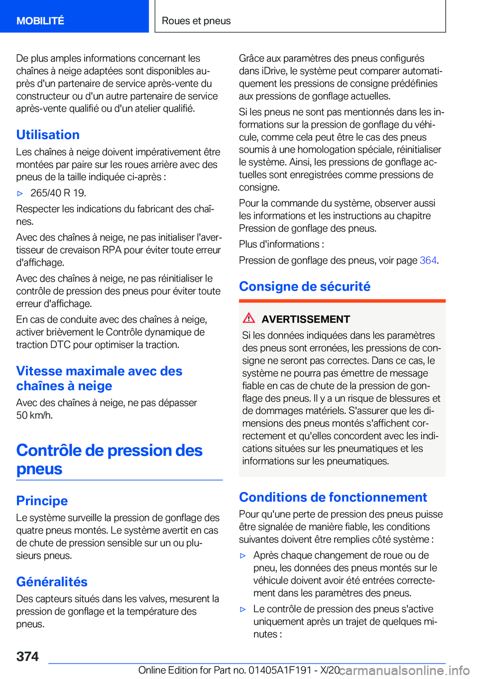 BMW M5 2021  Notices Demploi (in French) �D�e��p�l�u�s��a�m�p�l�e�s��i�n�f�o�r�m�a�t�i�o�n�s��c�o�n�c�e�r�n�a�n�t��l�e�s�c�h�a�
