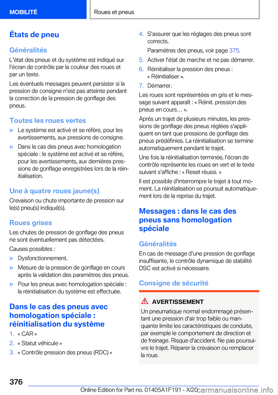 BMW M5 2021  Notices Demploi (in French) �