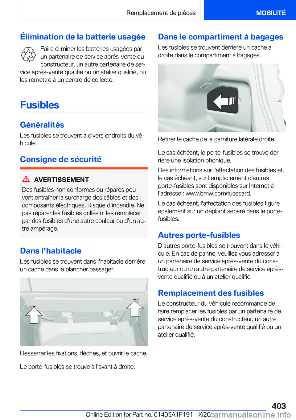 BMW M5 2021  Notices Demploi (in French) �