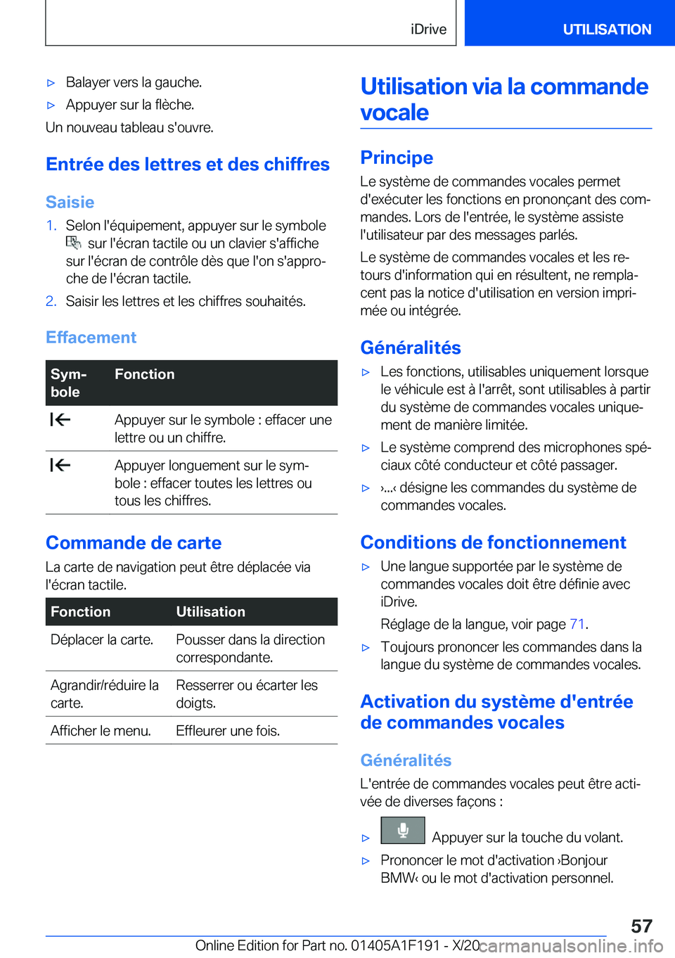 BMW M5 2021  Notices Demploi (in French) 'x�B�a�l�a�y�e�r��v�e�r�s��l�a��g�a�u�c�h�e�.'x�A�p�p�u�y�e�r��s�u�r��l�a��f�l�è�c�h�e�.
�U�n��n�o�u�v�e�a�u��t�a�b�l�e�a�u��s�'�o�u�v�r�e�.
�E�n�t�r�é�e��d�e�s��l�e�t�t�r�e�s
