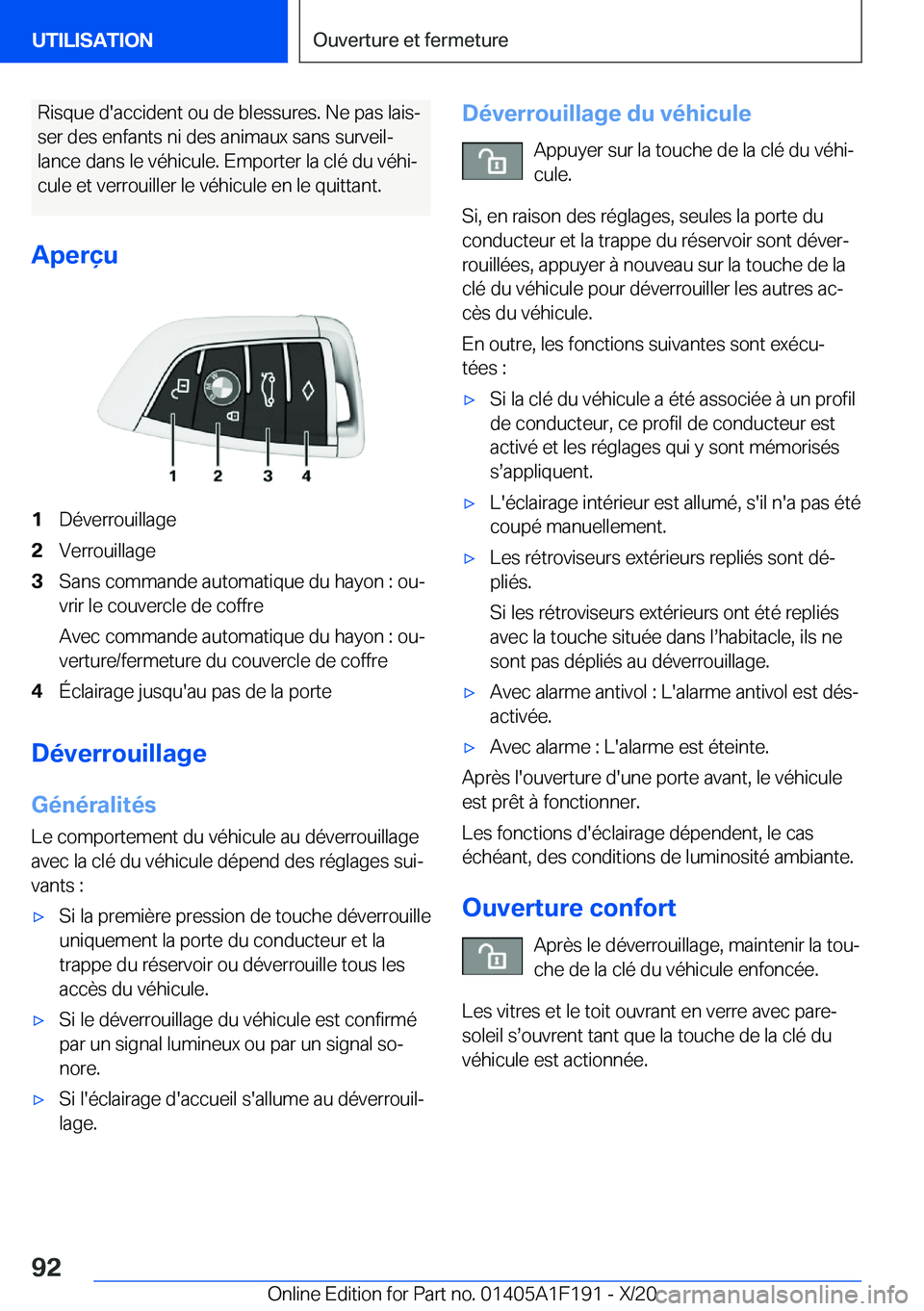 BMW M5 2021  Notices Demploi (in French) �R�i�s�q�u�e��d�'�a�c�c�i�d�e�n�t��o�u��d�e��b�l�e�s�s�u�r�e�s�.��N�e��p�a�s��l�a�i�sj�s�e�r��d�e�s��e�n�f�a�n�t�s��n�i��d�e�s��a�n�i�m�a�u�x��s�a�n�s��s�u�r�v�e�i�lj
�l�a�n�c�e��