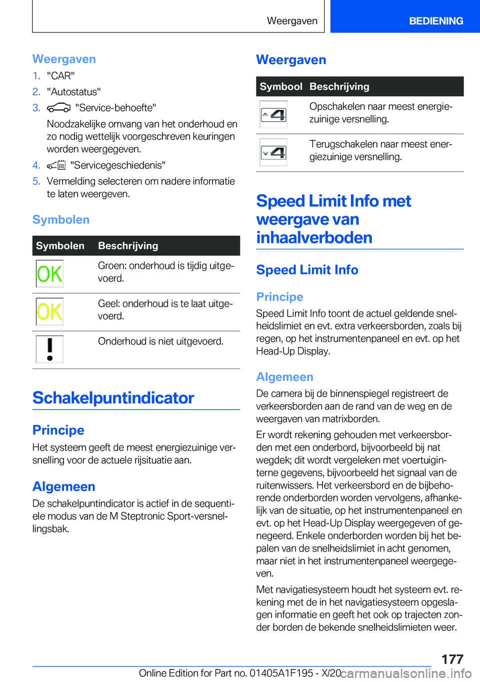 BMW M5 2021  Instructieboekjes (in Dutch) �W�e�e�r�g�a�v�e�n�1�.��C�A�R��2�.��A�u�t�o�s�t�a�t�u�s��3�.����S�e�r�v�i�c�e�-�b�e�h�o�e�f�t�e�
�N�o�o�d�z�a�k�e�l�i�j�k�e��o�m�v�a�n�g��v�a�n��h�e�t��o�n�d�e�r�h�o�u�d��e�n
�z�o��n�o�d