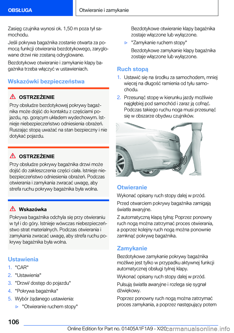 BMW M5 2021  Instrukcja obsługi (in Polish) �Z�a�s�i�