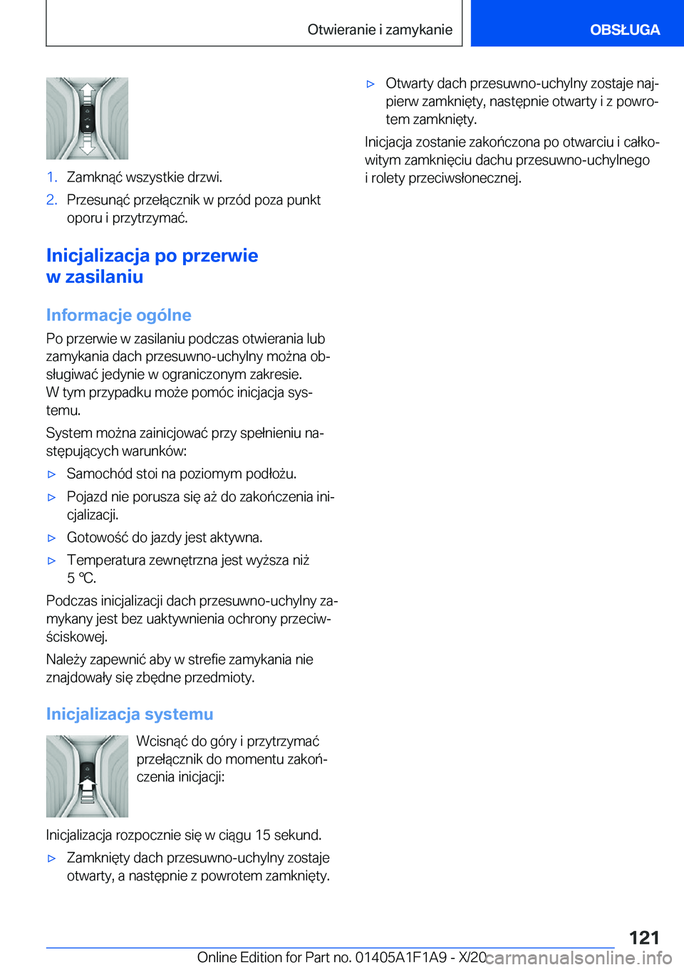 BMW M5 2021  Instrukcja obsługi (in Polish) �1�.�Z�a�m�k�n�