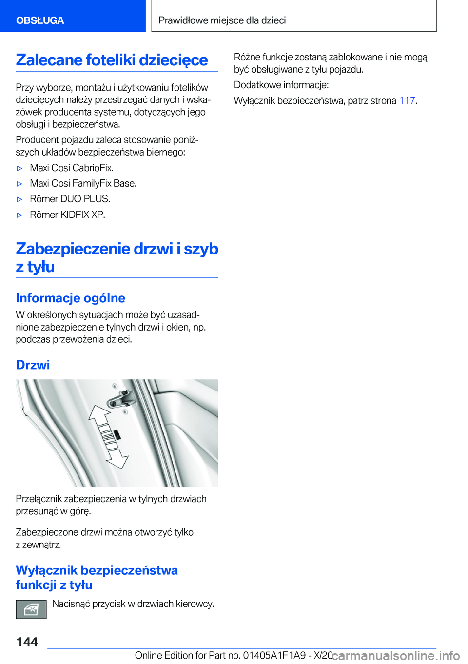 BMW M5 2021  Instrukcja obsługi (in Polish) �Z�a�l�e�c�a�n�e��f�o�t�e�l�i�k�i��d�z�i�e�c�i�