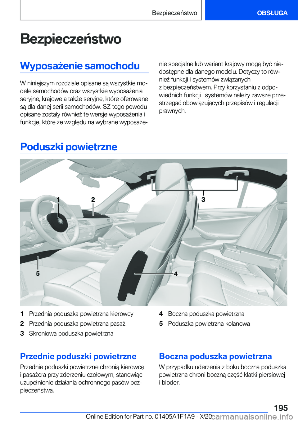 BMW M5 2021  Instrukcja obsługi (in Polish) �B�e�z�p�i�e�c�z�e�